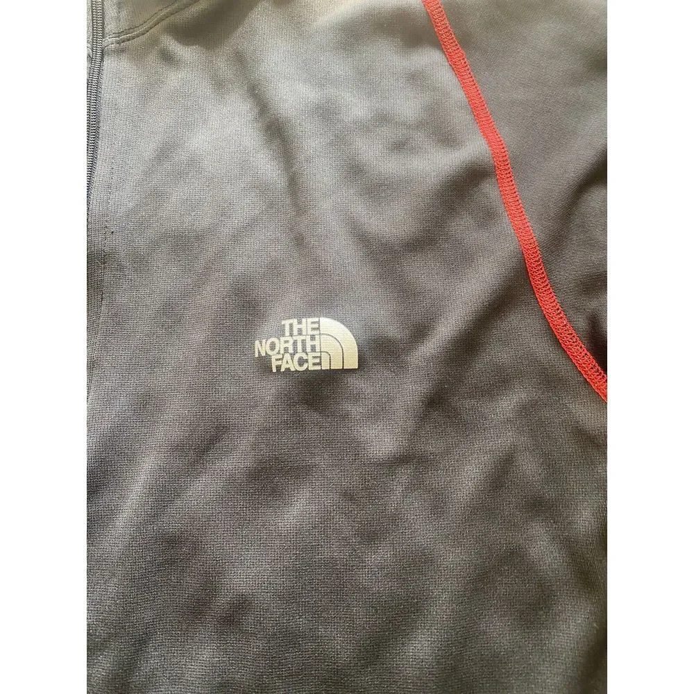 NORTH FACE Vapor Wick Shirt Men's XL Black Red‎ 1/4 Zip Long Sleeve